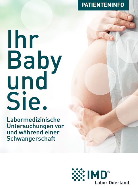 Schwangere auf Broschüre