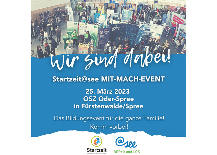Ausbildungsmesse Startzeit - Komm an unserem Stand vorbei!